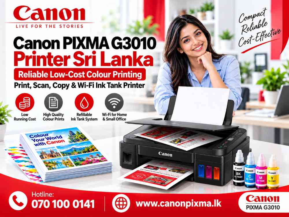 Canon PIXMA G3010 Printer Sri Lanka Price. Wifi Printer